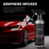 Hydrophobic ceramic coating protection on a detailed car