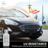 Nano ceramic coating producing deep gloss and water beading