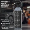 Pro ceramic coating spray used on polished car paint