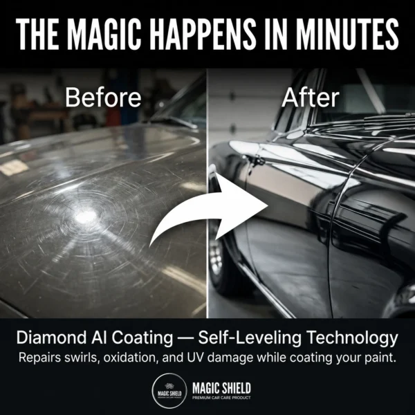 diamond ai coating before after swirl removal self leveling